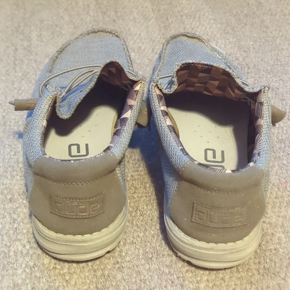 Mens Beige Hey Dude wally slip on shoes size 10 - Picture 5 of 7